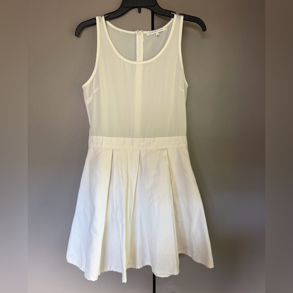 Endless Rose White Chiffon Overlay Tank Dress